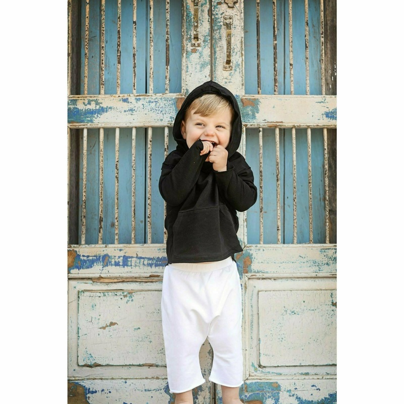 Organic Baby  Benji Hoodie Black