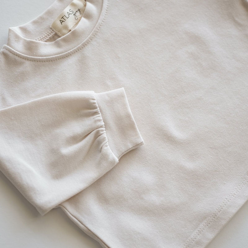 Organic Oversized Longsleeve|Vanilla|NB|0-3M|3-6M|6-9M|9-12M|12-18M|18-24M|2-3T|3-4T|4-5T|5-6T