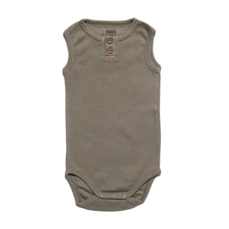 Organic Vintage Bodysuit S/L – Moss