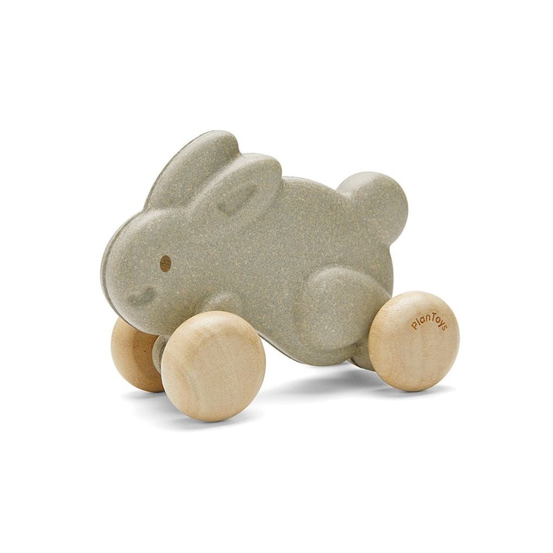 Push Along Bunny – Grey