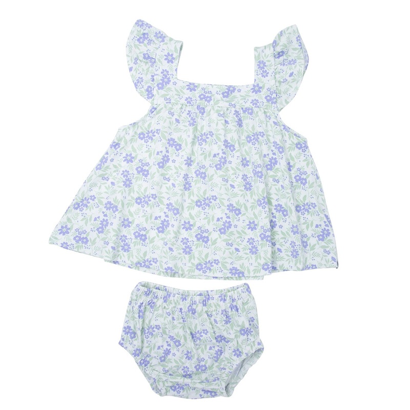 Ruffle Dress & Bloomer|Newborn|0-3 Months|3-6 Months|6-12 Months|12-18 Months|18-24 Months|Vintage Flower Purple