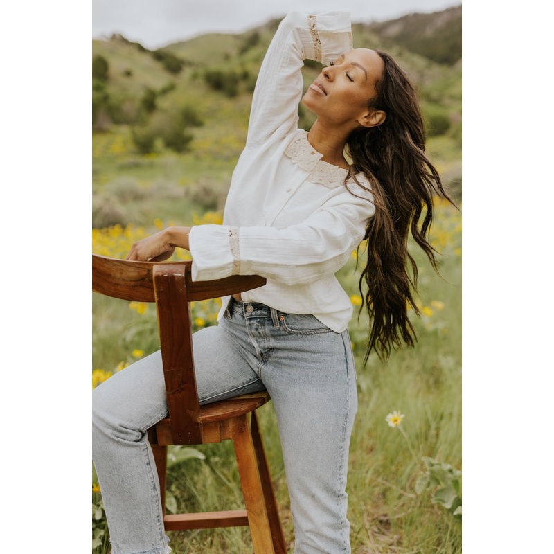 SALT River Oaks Lace Collar Blouse