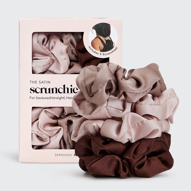Satin Sleep Scrunchies 5pk – Cameo