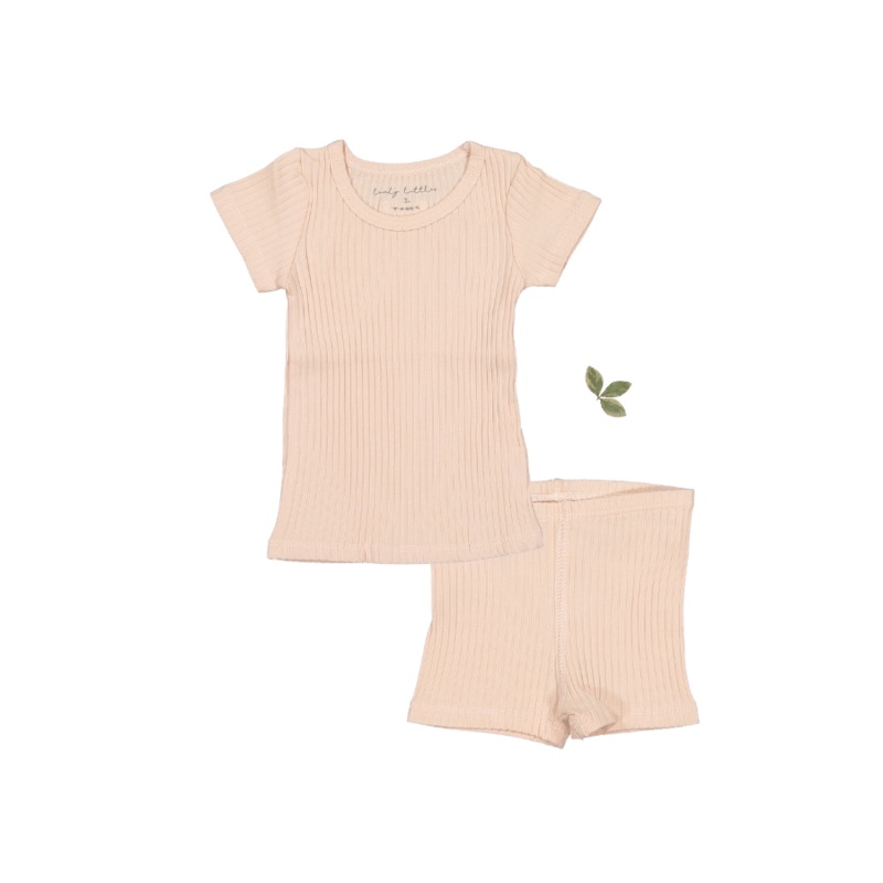 Short Sleeve Tee + Short|3m|8y|4y|6y|6m|24m|36m|12m|18m|Cream|Fern|Rosewood Ribbed|Sky|Raspberry|Pearl|Sand|Coral|Powder|White|Midnight