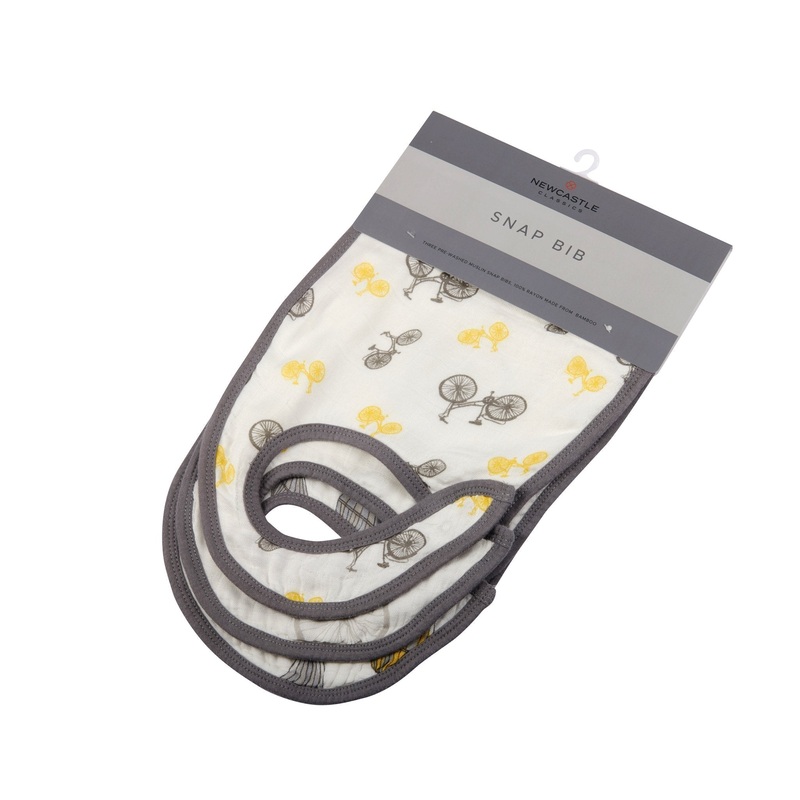 Traveler Bamboo Muslin Snap Bibs 3PK