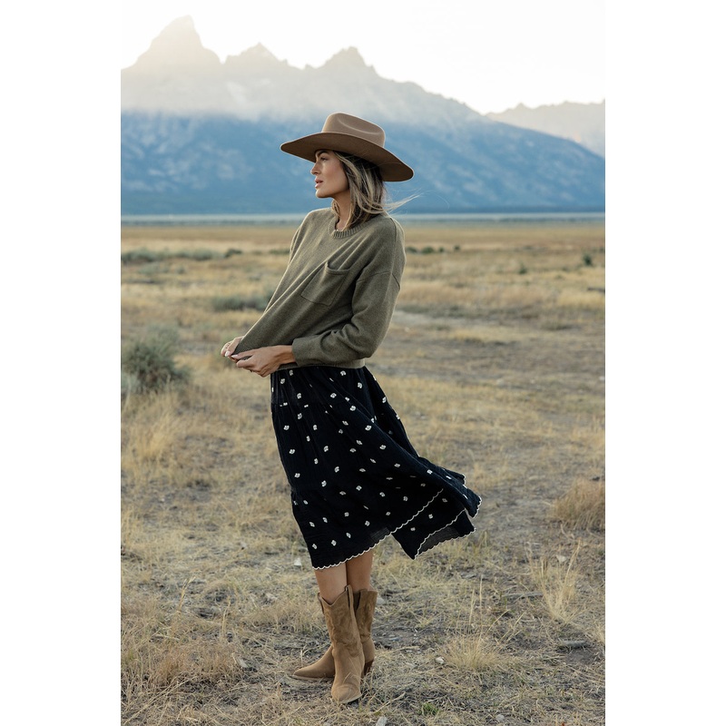 Long Road Pocket Sweater|OliveDrab|Linen|S|M|L