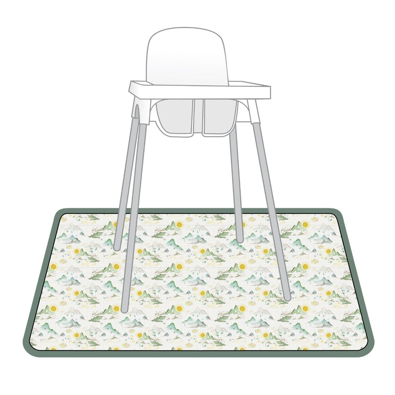 Mountain Mist Splash Mat – A Waterproof Catch-All for Highchair Spills and More!