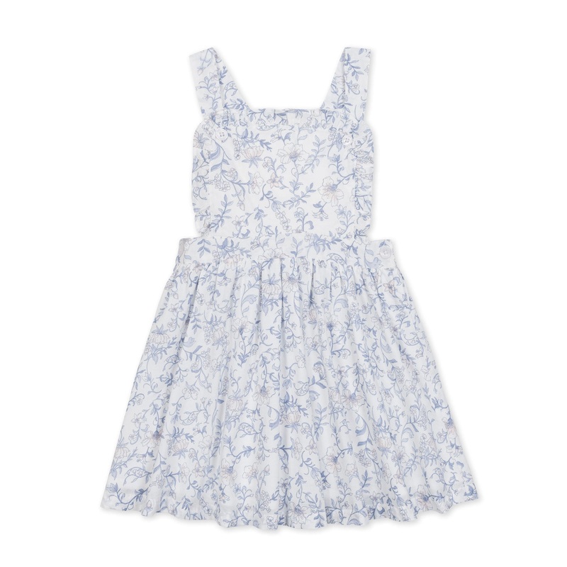 Organic Ruffle Apron Dress|2T|3|4|5|6|7|8|10|12|Winter Floral