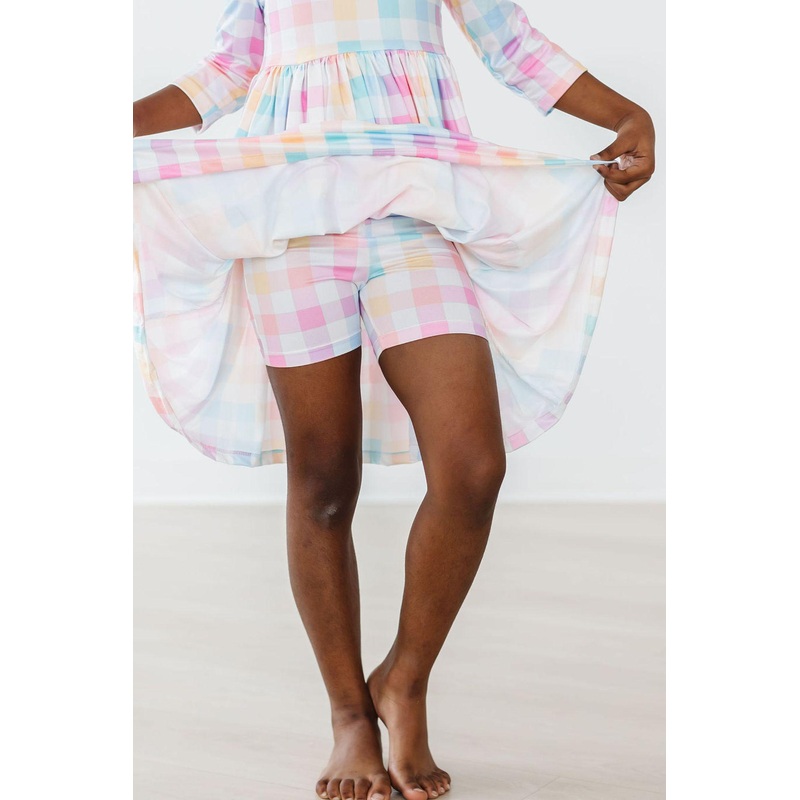 Pastel Plaid Twirl Shorts|12-24M|2T|3T|4T|5/6|7/8|9/10