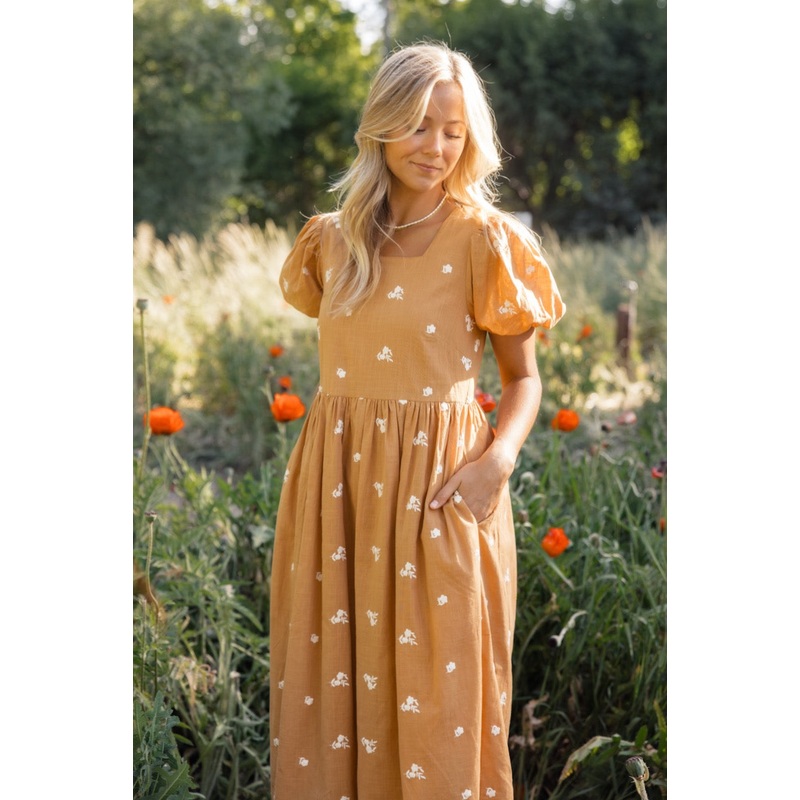 Teddy Square Neck Midi|Gold|S|M|L