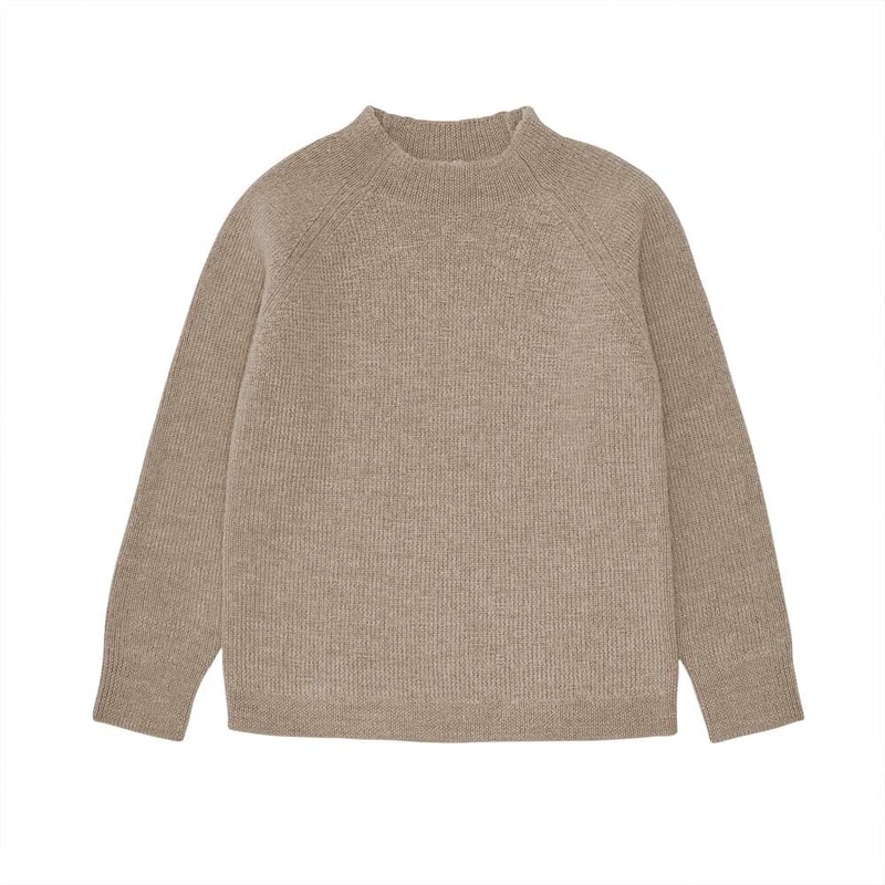 Alpaca Sweater – Camel Melange