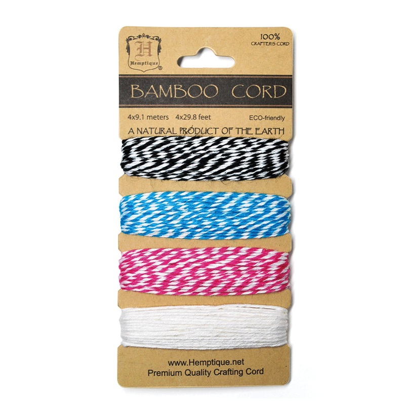 Bamboo Cord Cards|Neon|Peony|Bloom