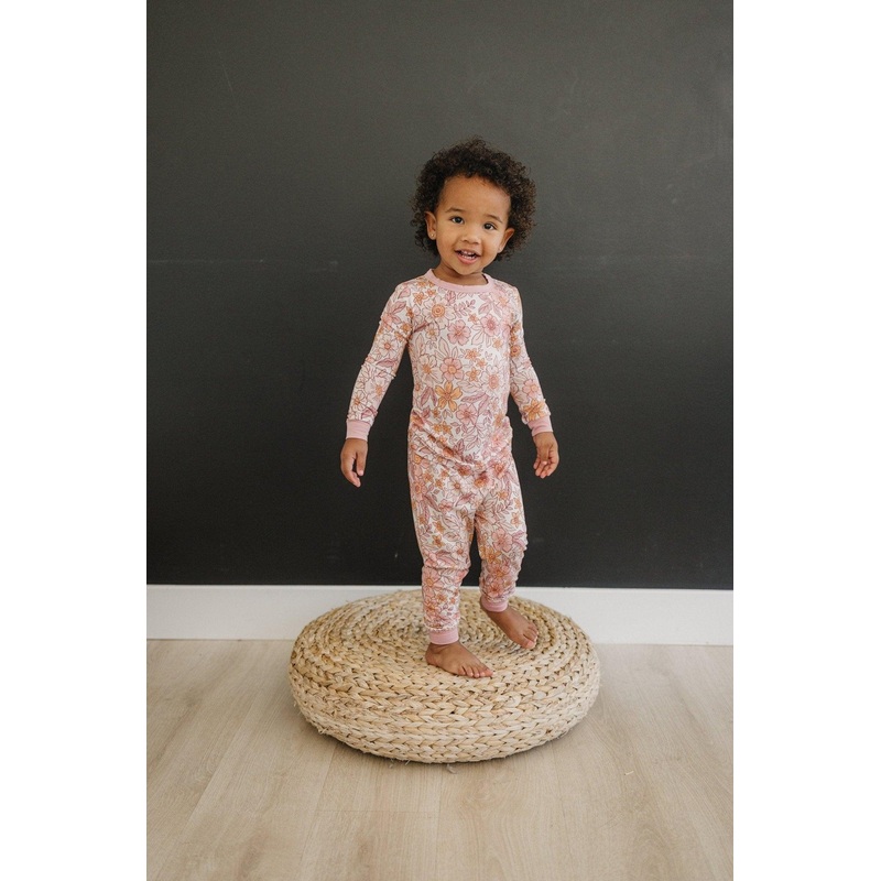Blush Blooms 2pc Bamboo Pajama Set