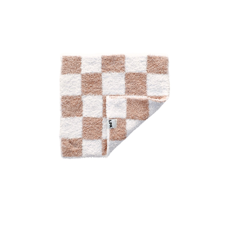 Checkered Plush Lovey | Latte