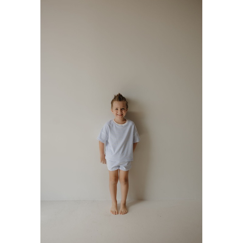 Child Terry Short Set | Ocean Stripe