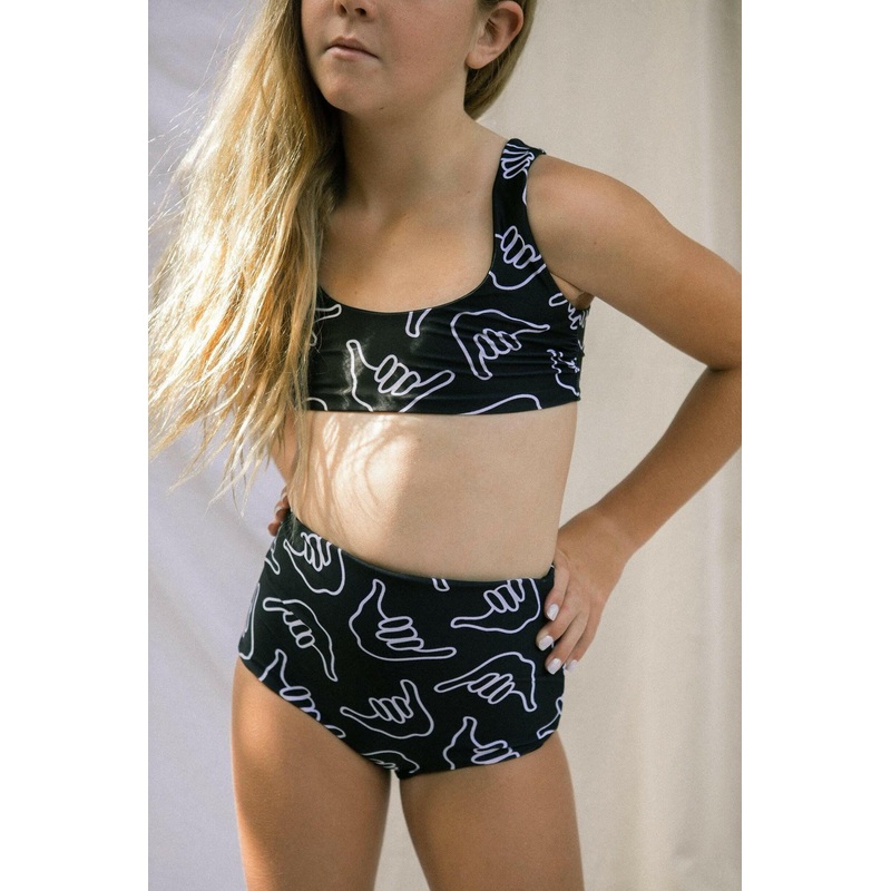 Girl’s Bikini Separates in Black Shaka