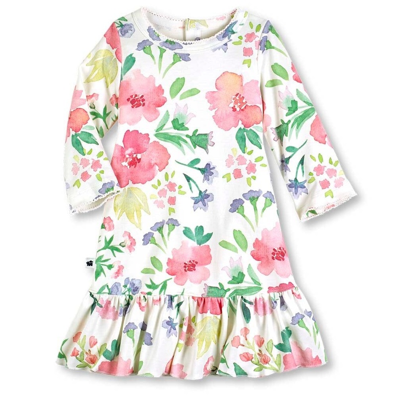 Midi Lounge Dress – Watercolor Floral