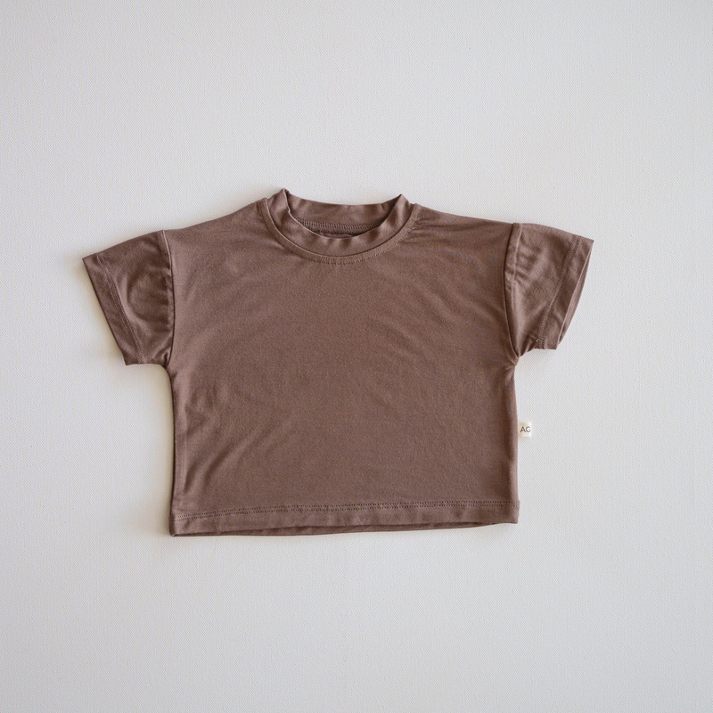 Oversized Bamboo T-Shirt|0-3M|3-6M|6-9M|9-12M|12-18M|18-24M|2-3T|3-4T|4-5T|5-6T|Heathered Grey|Milk|Chocolate Chip|Mineral|Pale Pink|Pavement