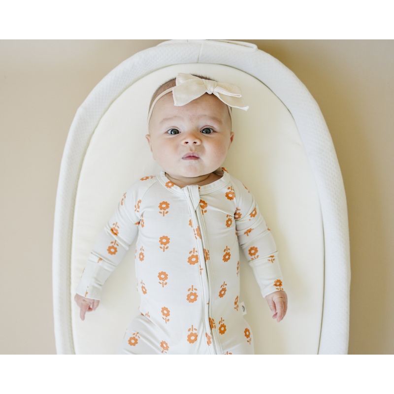 Pumpkin Posie Bamboo Zippy Romper