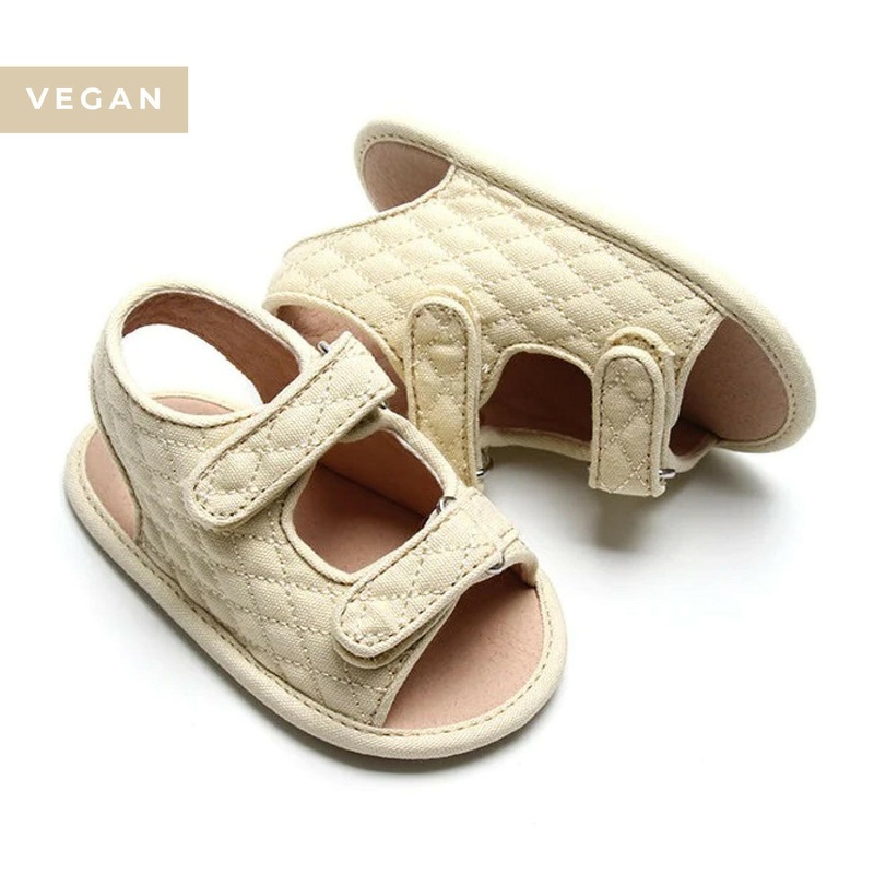 Recycled Canvas Wanderer Sandal | Color ‘Shell’ | Soft Sole