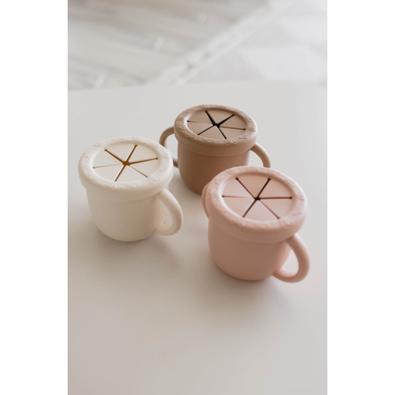 Snack Cup with Removable Lid|Desert Brown|Petal Pink|Ivory