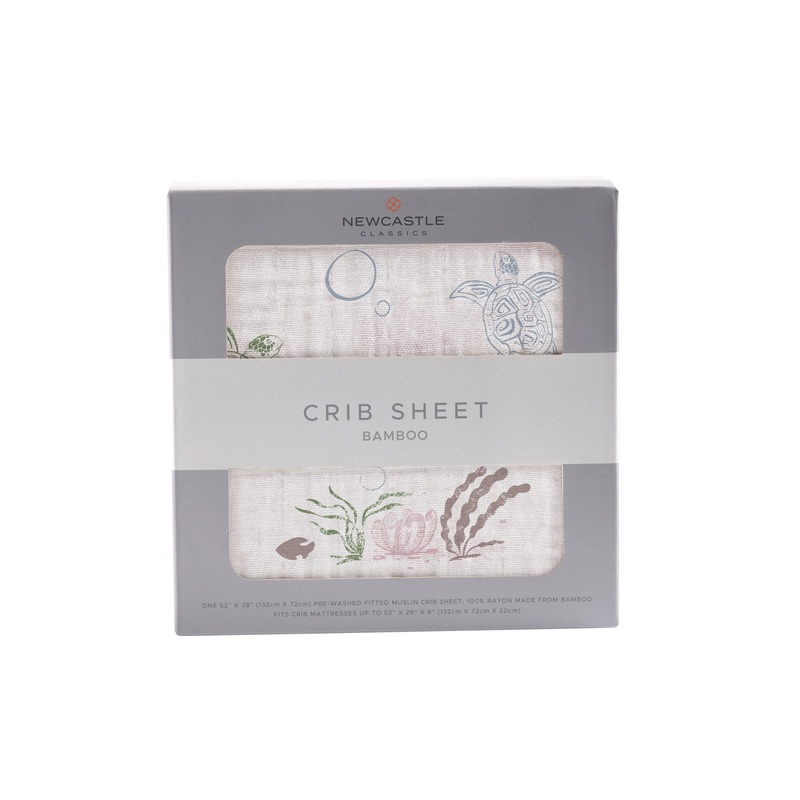Turtles Bamboo Muslin Crib Sheet