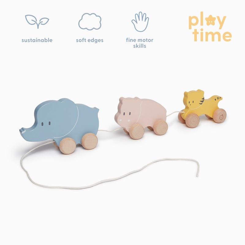 Wooden Animal Pull Along Toy – Animal