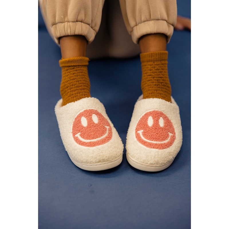 All Smiles Slippers|Pink|Khaki|6|7|8|9|10