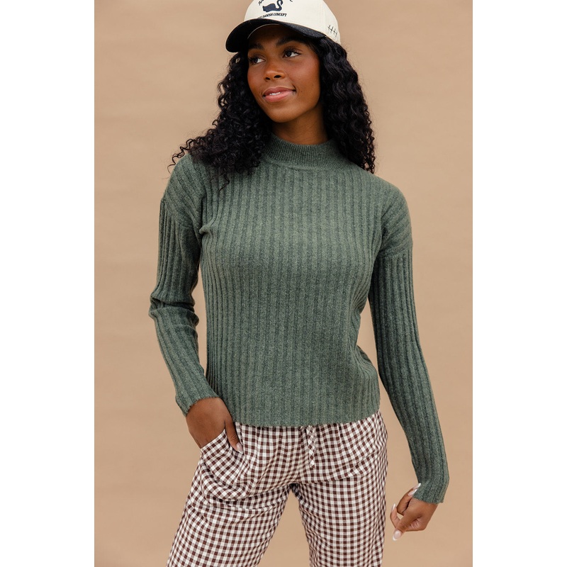Back For Me Chunky Sweater|DarkSeaGreen|S/M|M/L