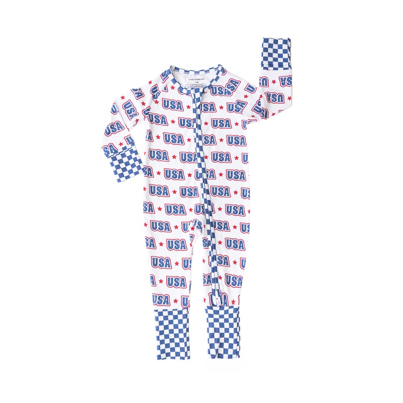 Bamboo Zip Romper  | USA|0-3M|3-6M|6-12M|12-18M|18-24M