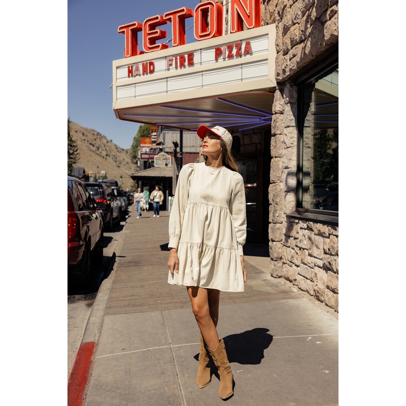 City Girl Tiered Dress|Cornsilk|S|M|L|XL