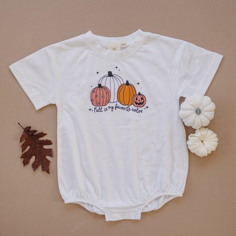 Fall Is My Favorite Color Organic Cotton T-Shirt Romper