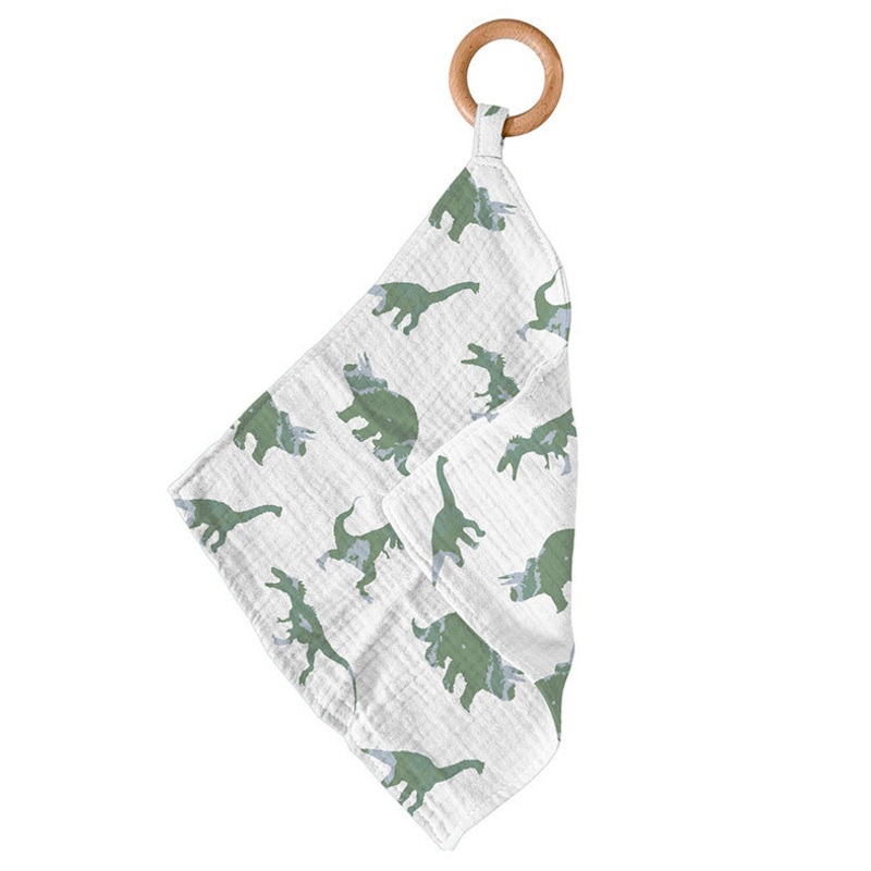 Granite Green Dinosaurs Cotton Newcastle Teether