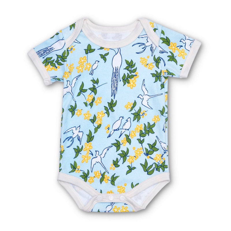 Lala Curio Essential Onesie – Enchanted Leaves Blue