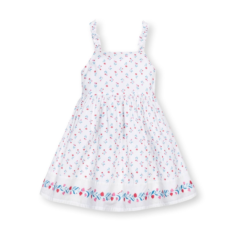 Organic Border Hem Sundress|2T|3|4|5|6|7|8|10|12|Paris Floral
