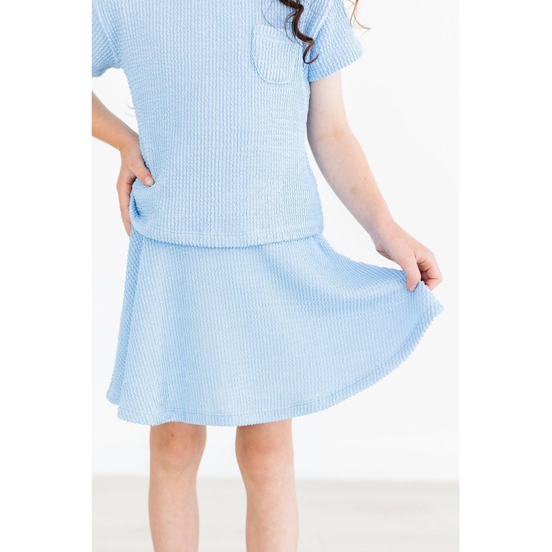 Sky Blue Scrunchy Twirl Skort|6-12M|12-24M|2T|3T|4T|5/6|7/8|9/10