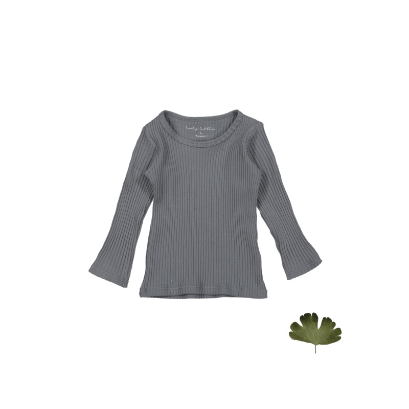 The Long Sleeve Tee – Slate|3m|6m|12m|18m|24m|36m|4y|6y|8y