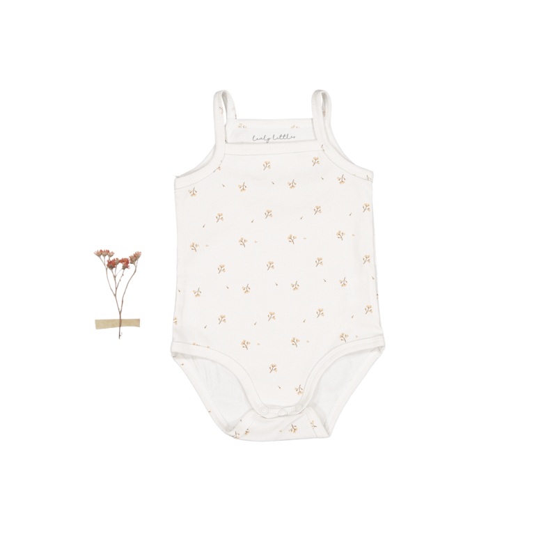 The Printed Tank Onesie – Tan Blossom