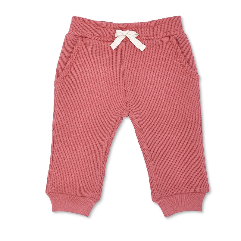 Waffle Joggers – Terra Cotta|3-6 mo.|6-12 mo.|12-18 mo.|2T|3T|Terra Cotta