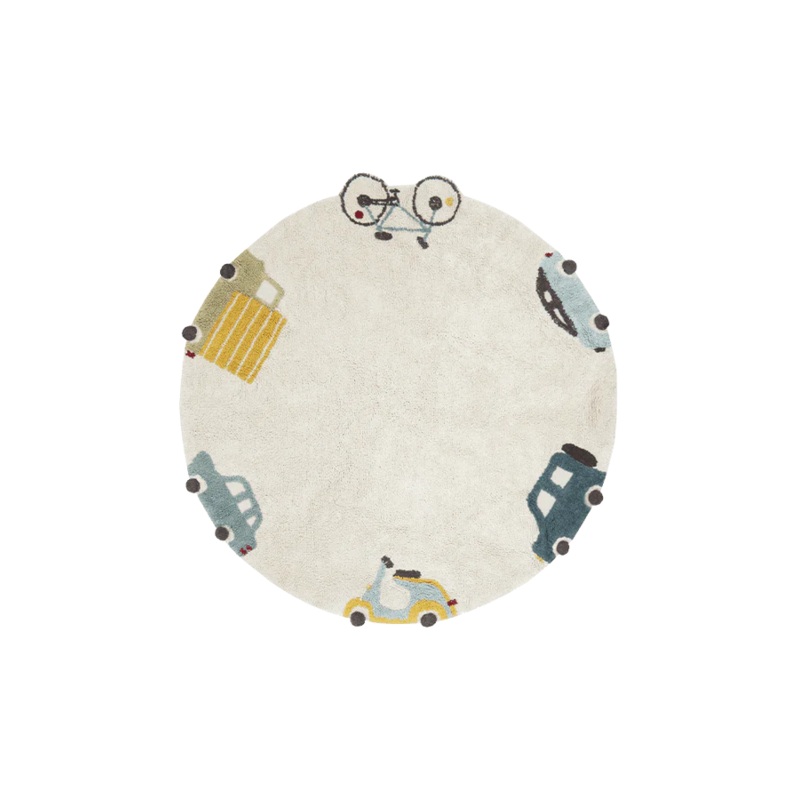 WASHABLE RUG WHEELS|140 cm|MultiColor