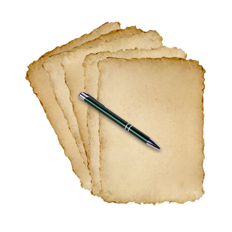 A5 (250GSM) Antique 5 Sheet Pack Handmade Hemp Paper