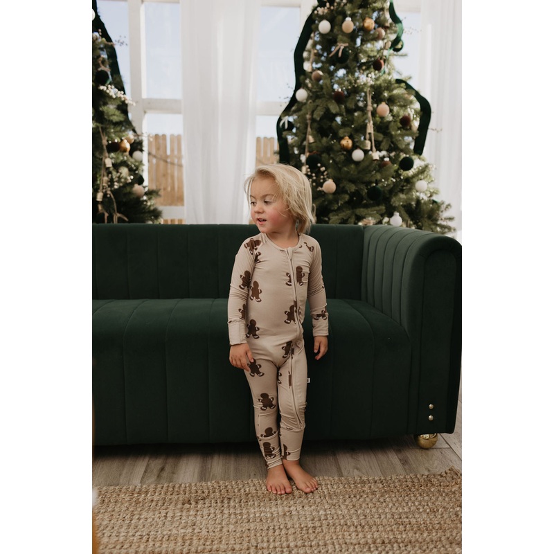 Bamboo Zip Pajamas | Gingerbread