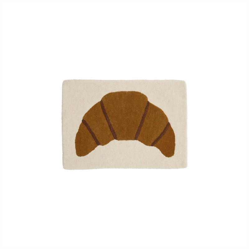 Croissant Tufted Miniature Rug / Wallhanger