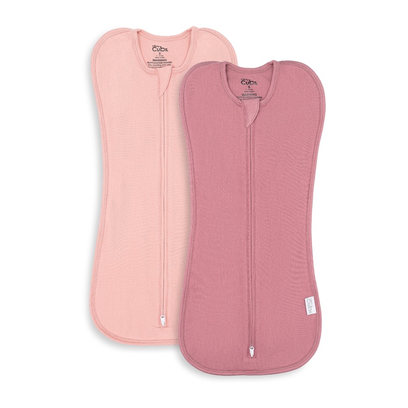 Easy Zipper Swaddle Blankets by Comfy Cubs – Blush, Mauve