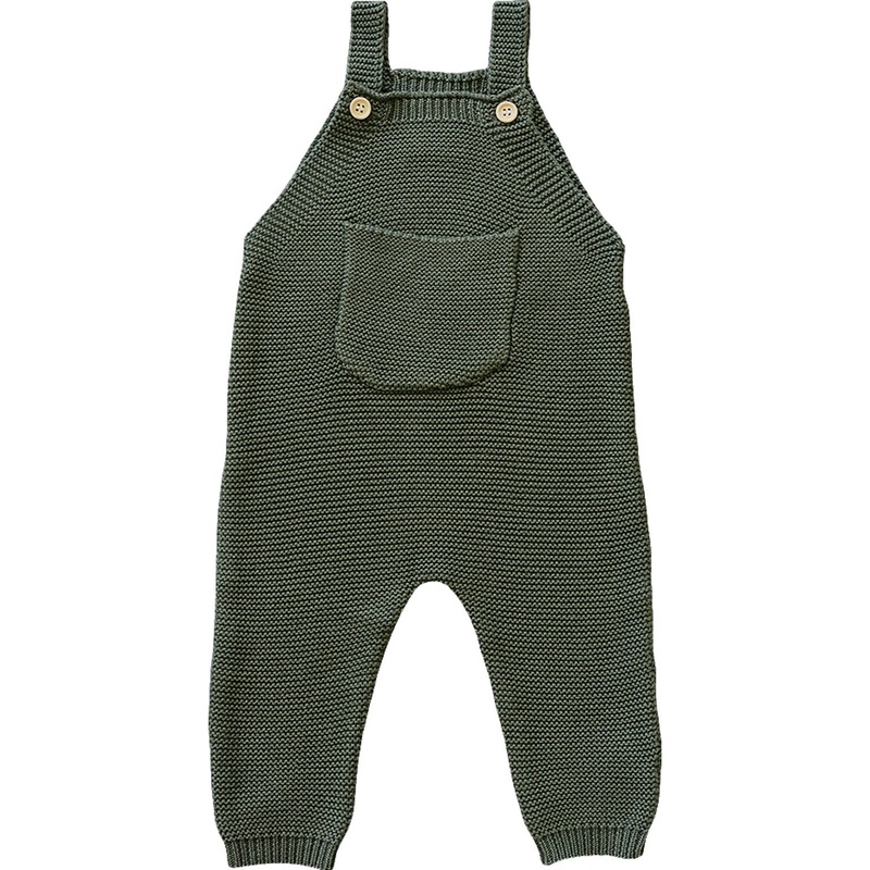 Olive Knit Overalls|0-3|3-6|6-12|12-18|18-24|2T