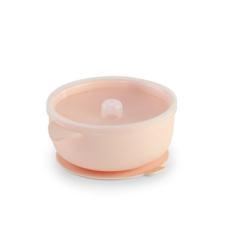 Silicone Bowl with lid – Soft Pink