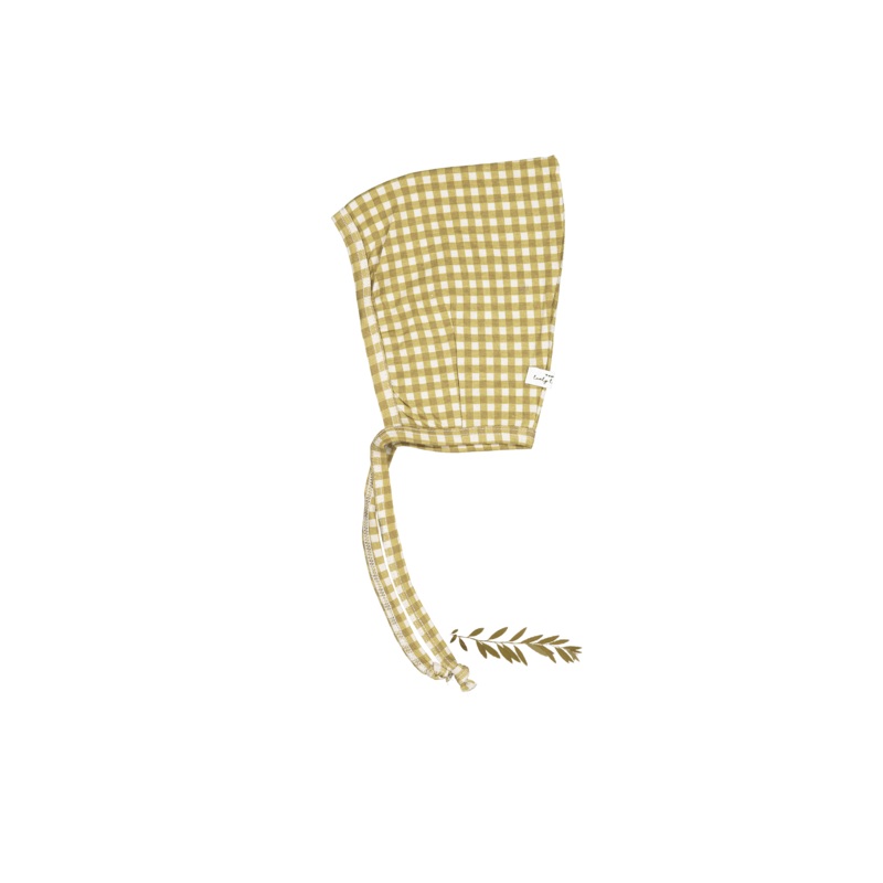 The Printed Pixie Bonnet – Golden Gingham