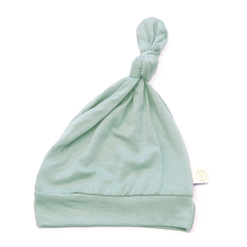Top Knot Hat | Sage | Bamboo|0-6M