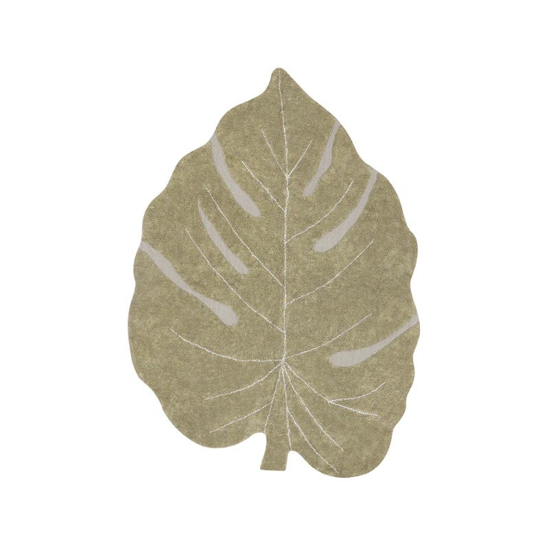 WASHABLE RUG MONSTERA OLIVE MAXI