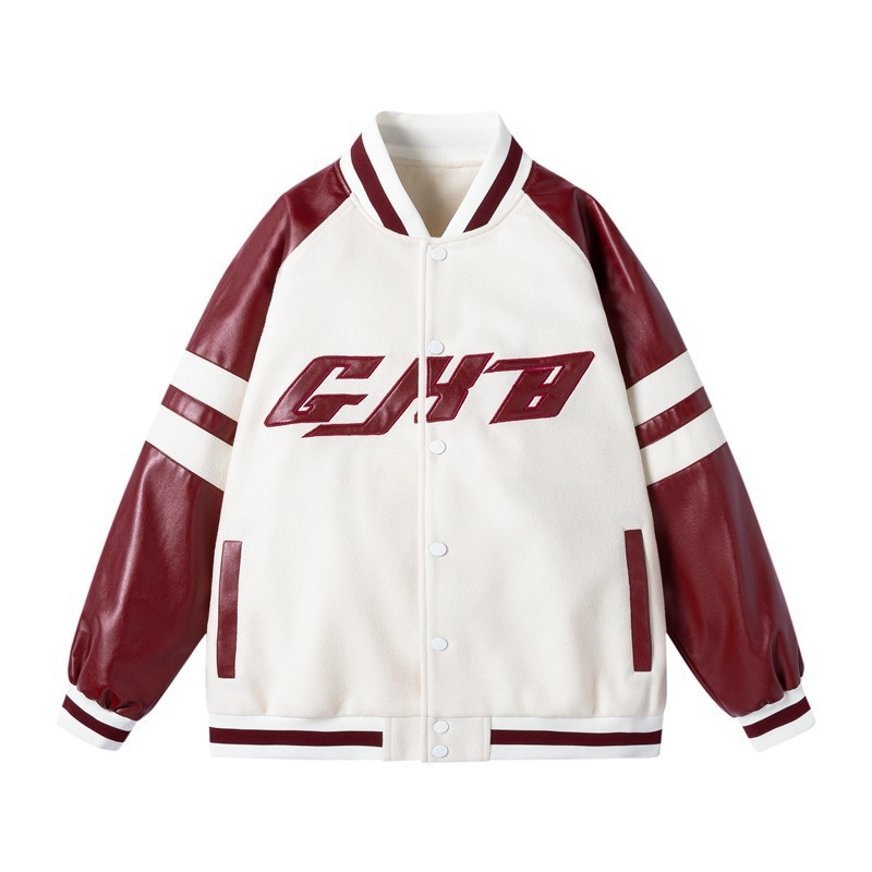 2024 Autumn New Lovers Jacket Casual Coat Boys Baseball Clothing Tooling Loose Trend Casual Shirt – Inside Sublimation Lining Letterman Denim Jacket and Brand Embroidery Logo Jacket price